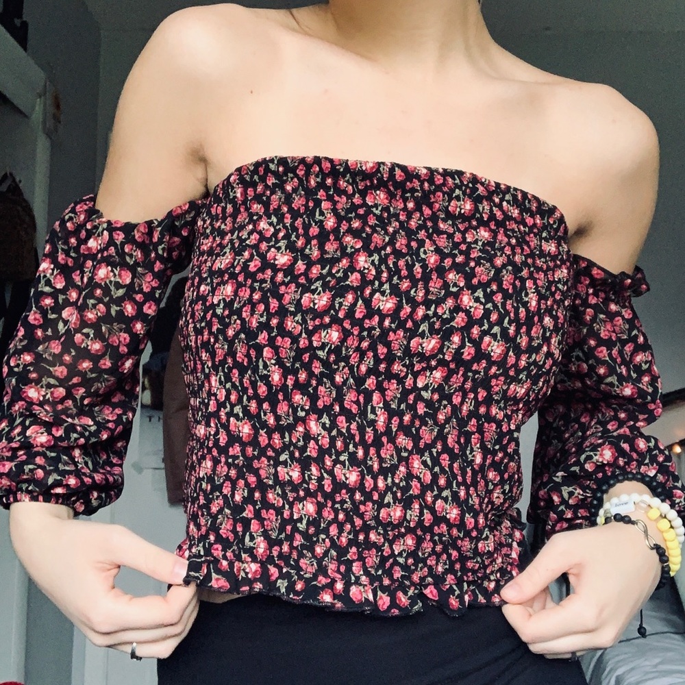 Flower Tub Top With Sleeves